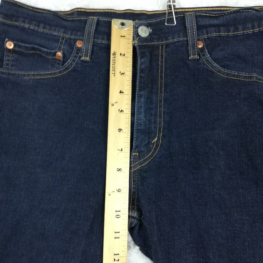 Levi's Mens Jeans 513 Slim Straight Leg Blue Denim Dark Wash 32x30‎